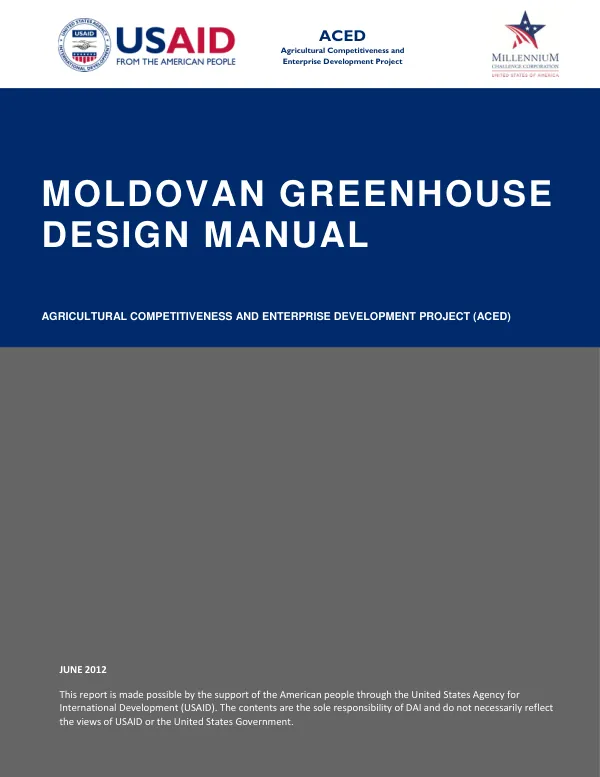 Moldovan Greenhouse Design Manual