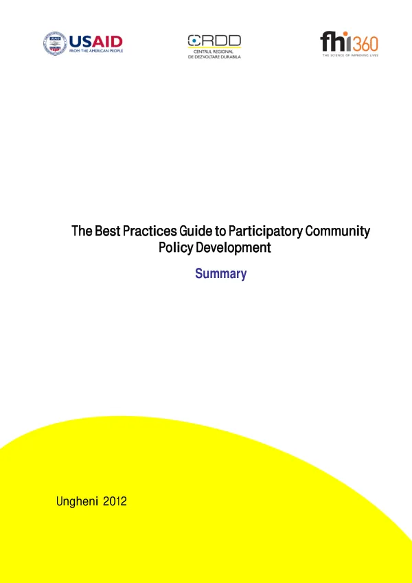 The Best Practices Guide to Participatory Community Policy Development