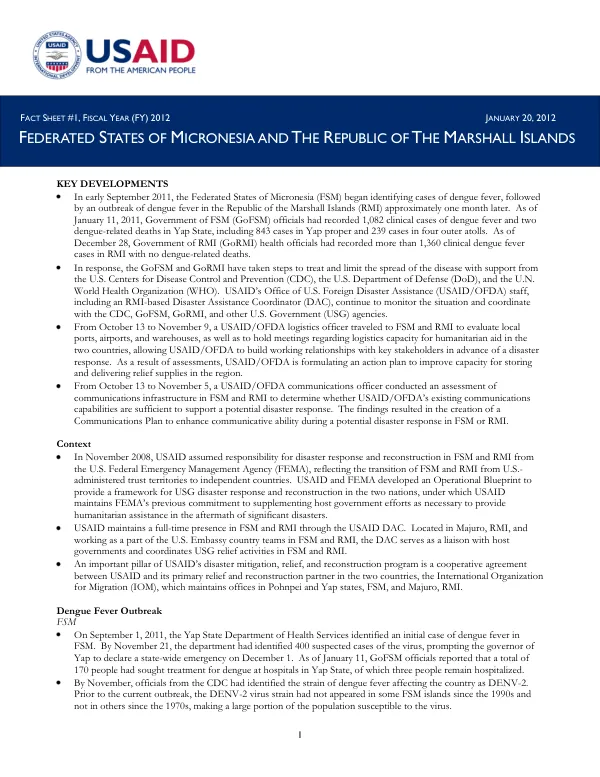 Federated States of Micronesia and the Republic of the Marshall Islands FS#1