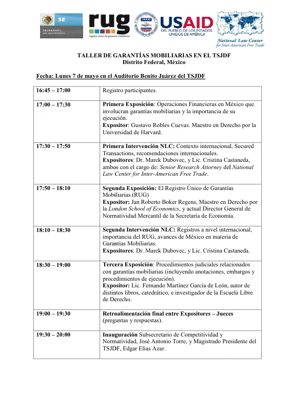 GARANTÍAS MOBILIARIAS EN EL TSJDF