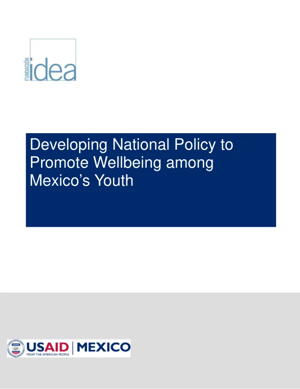 Developing National Policy to Promote Wellbeing among Mexico’s Youth