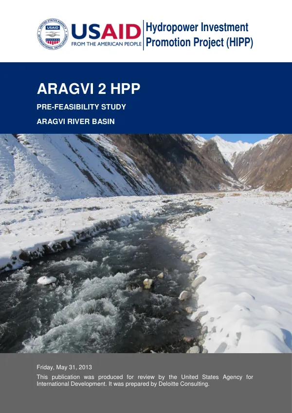 HIPP Pre-Feasibility Study on Aragvi River (HPP 2)