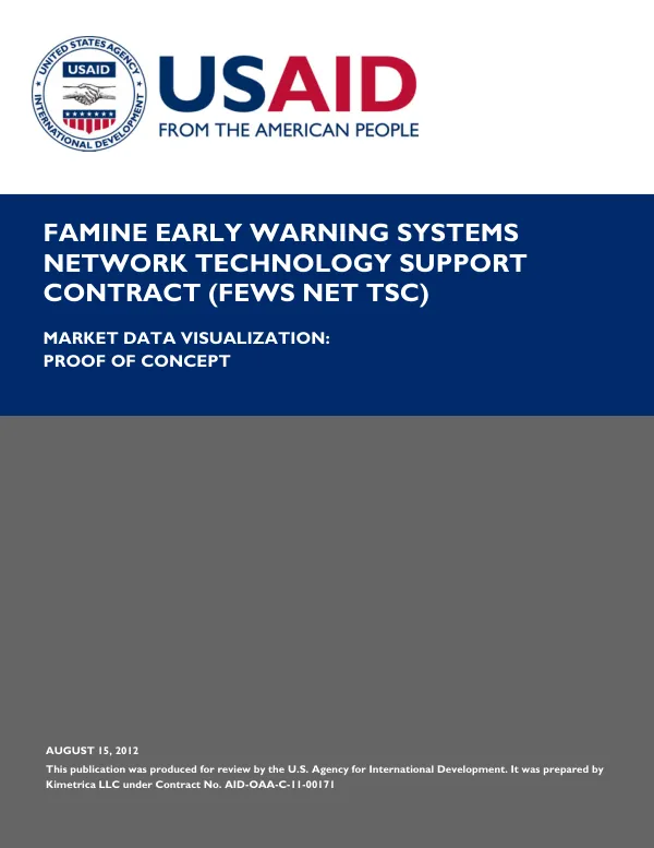Famine Early Warning Systems Network (FEWS NET TSC) Market Data Visualization: Proof of Concept