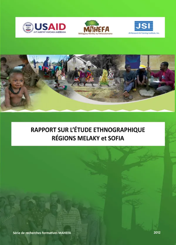 Rapport de l'étude ethnographique Régions Melaky et Sofia