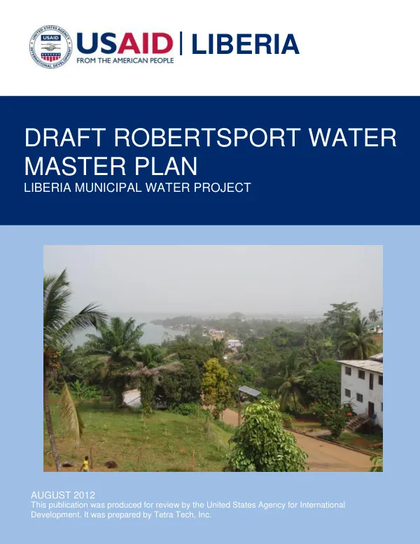 Robertsport Water Master Plan Liberia Municipal Water Project