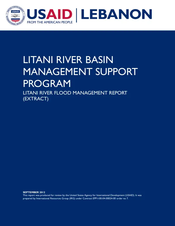 LITANI RIVER FLOOD MANAGEMENT REPORT (EXTRACT)