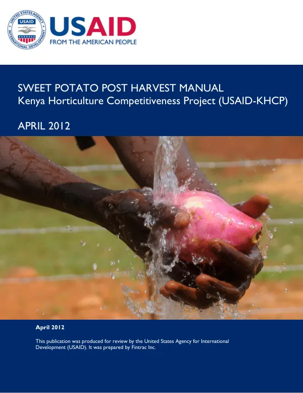 Sweet Potato Post Harvest Manual USAID-KHCP