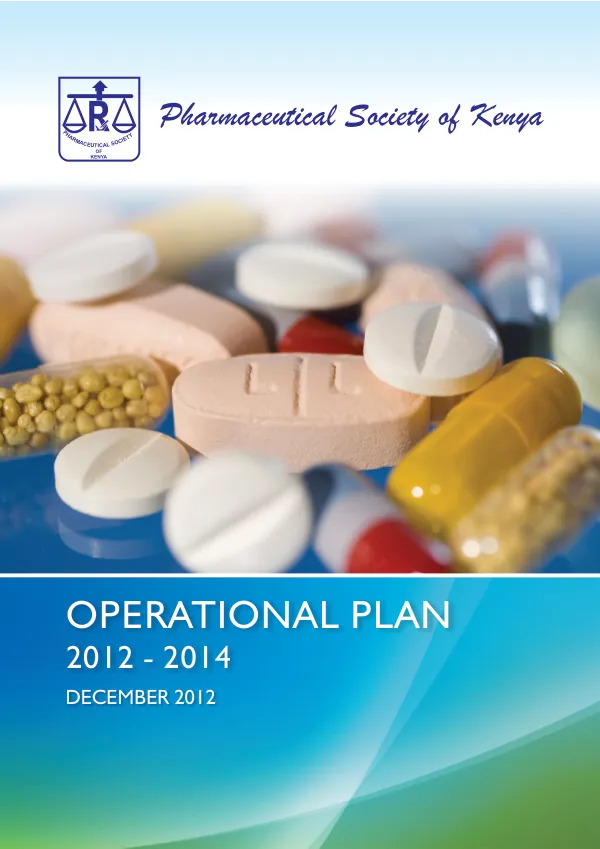 Operational Plan 2012 – 2014: Pharmaceutical Society of Kenya