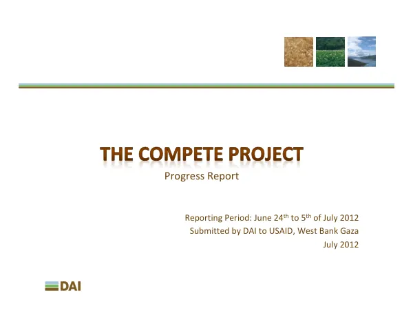 Bi-weekly Report June 24 - July 5, 2012