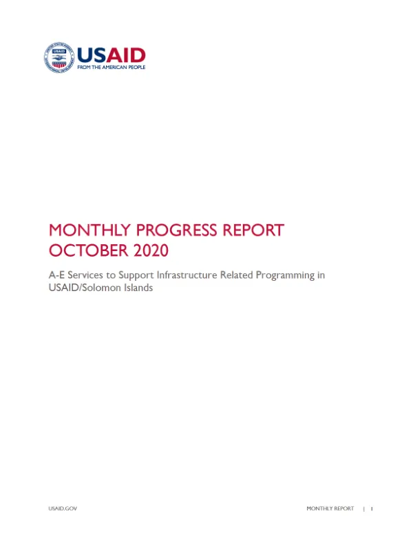 Monthly Report: Strengthening Competitiveness, Agriculture, Livelihoods, and Environment (SCALE) Activity