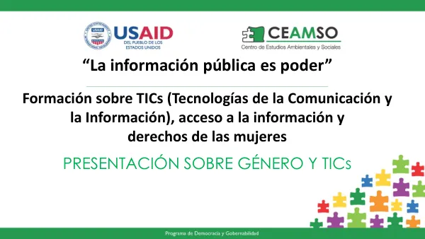 Formación sobre TICs, acceso a la información y derechos de las mujeres