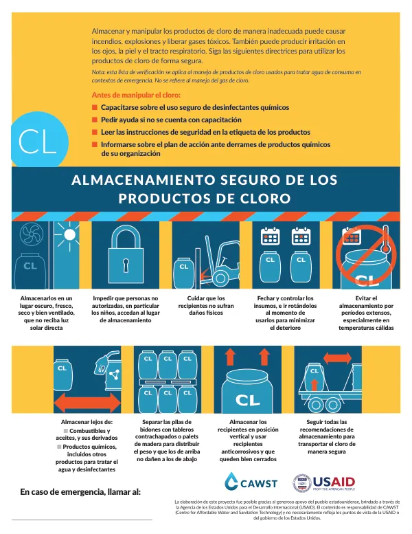 ALMACENAMIENTO SEGURO DE LOS PRODUCTOS DE CLORO