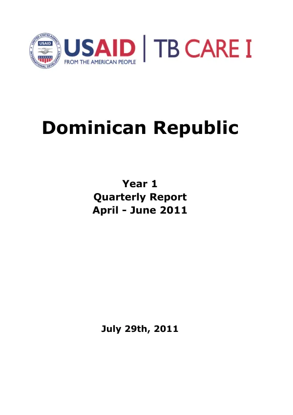 Quarterly Report: April - June 2011