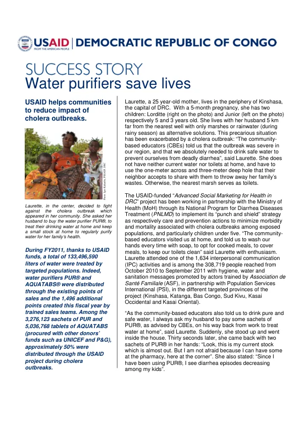 Success Story FY11 Water