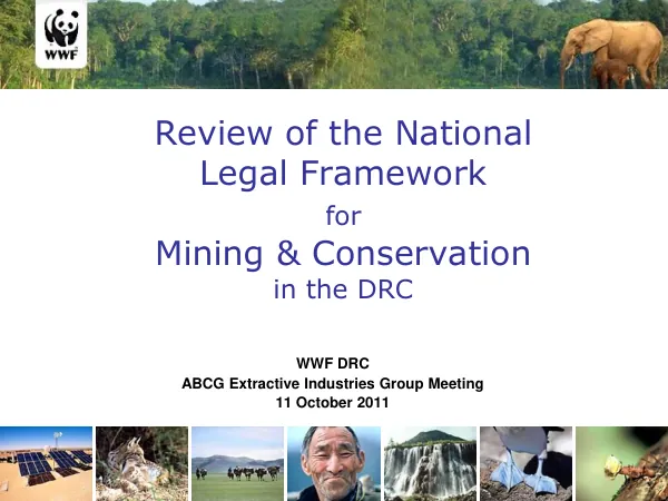 Review of the National Legal Framework for Mining & Conservation in the DRC