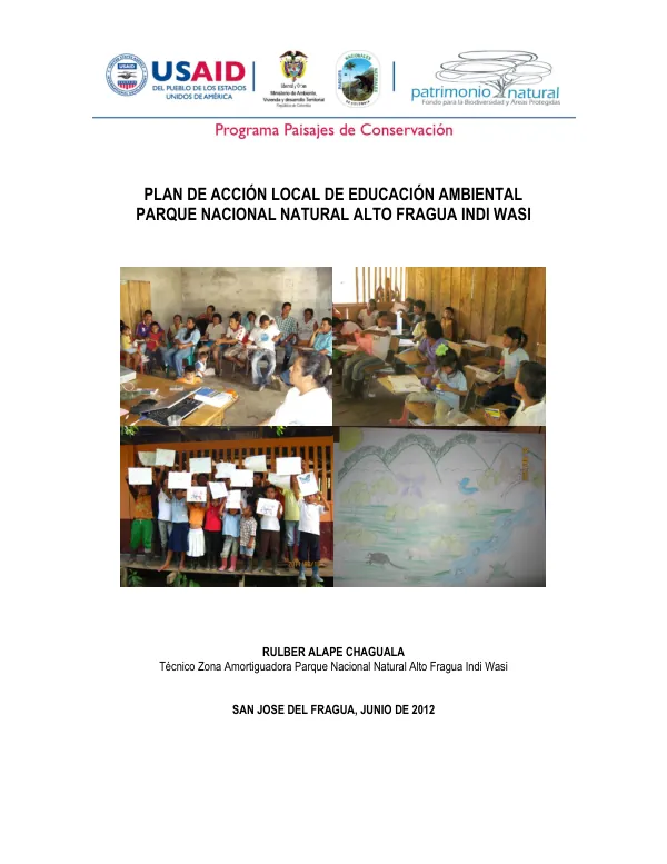 Plan de Acción Local de Educación Ambiental. Documento en construcción, Octubre 2011.