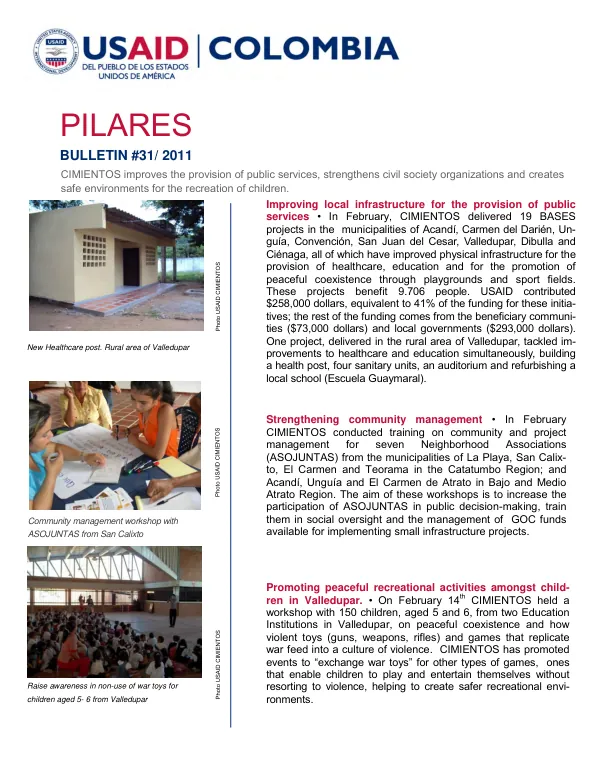 Promoting Peaceful Recreational Activities amongst Children in Valledupar