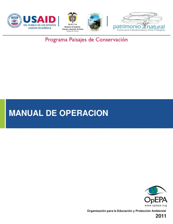 Manual de Operación para la Operación de Programas Turísticos en Alta Montaña
