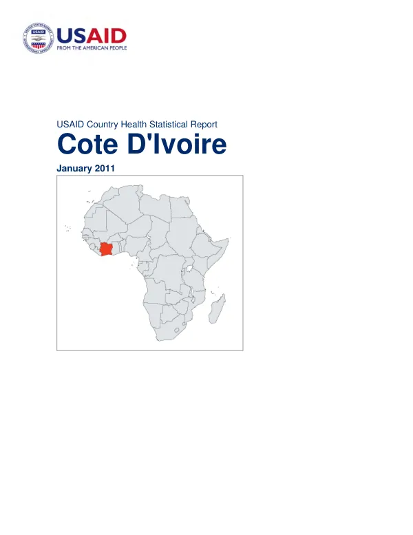 USAID Country Health Statistical Report Cote D'Ivoire January 2011