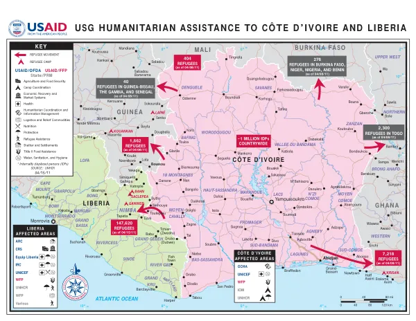 USG Humanitarian Assistance to Côte d'Ivoire and Liberia