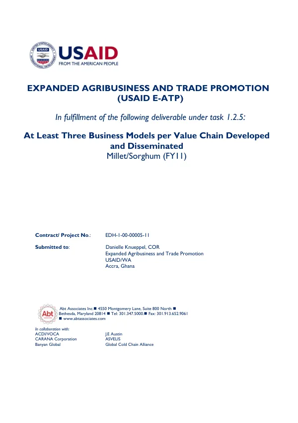 Expanded Agribusiness and Trade Promotion (USAID E-ATP)