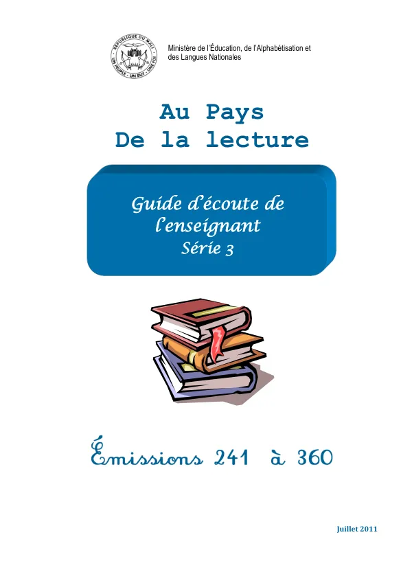 Guide d’écoute de l’enseignant - Série 3 - Émissions 241-360