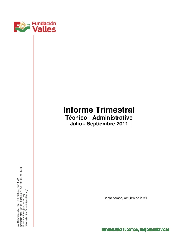 Informe Trimestral julio septiembre 2011