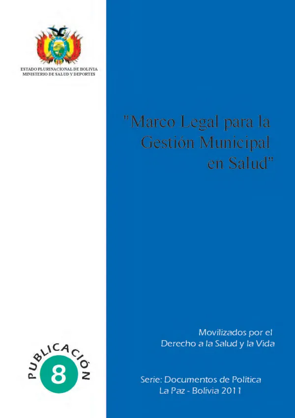 Marco Legal para la Gestión Municipal en Salud