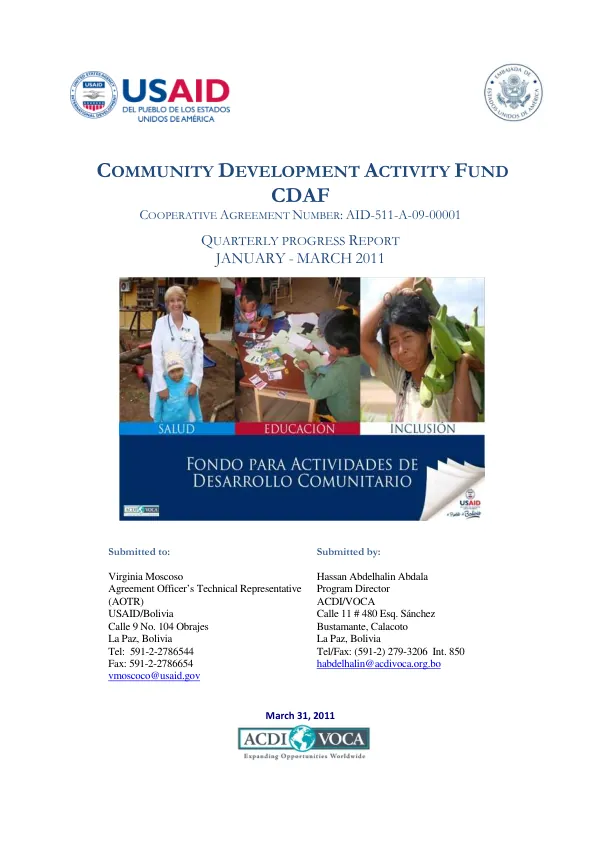 Quarterly Report Jan to March 2011 DEC