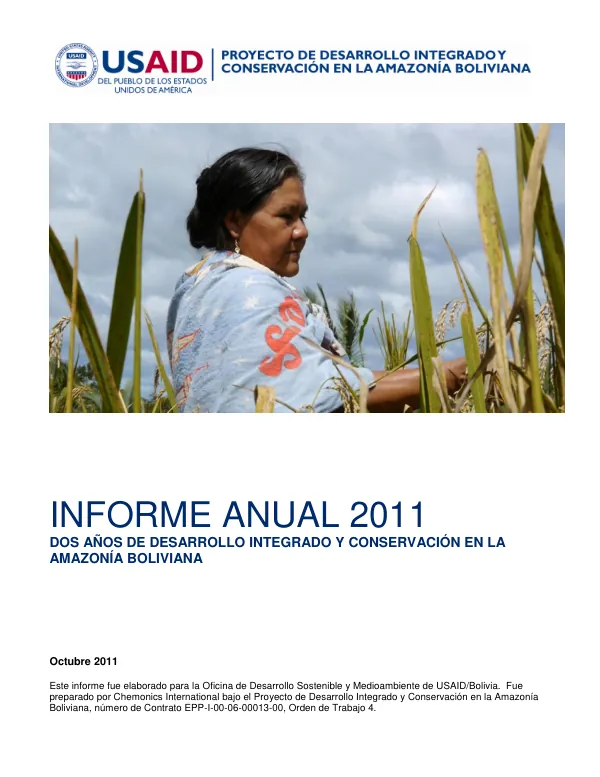 Proyecto Amazonico Integrado - Informe Anual 2011