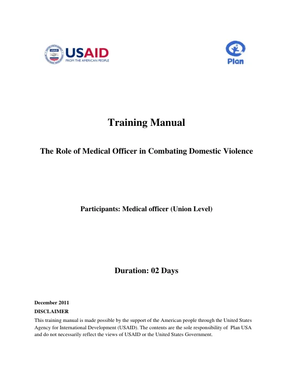 The Role of Medical Officer in Combating Domestic Violence