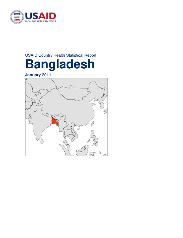 USAID Country Health Statistical Report Bangladesh January 2011