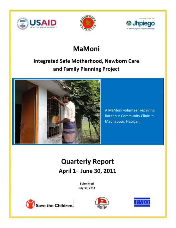 MaMoni Quarterly Report, April – June, 2011