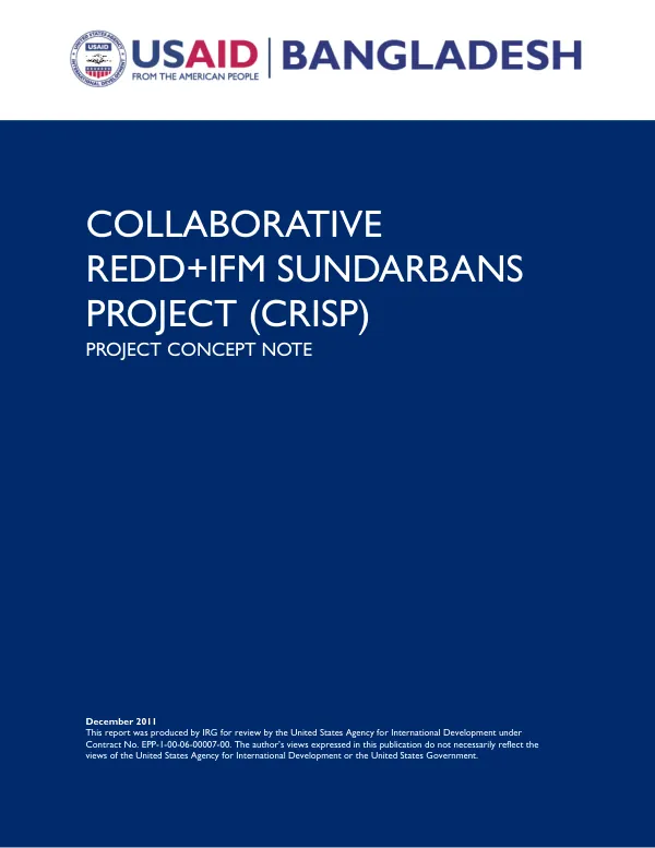 Collaborative REDD+IFM Sundarbans Project (CRISP) Project Concept Note