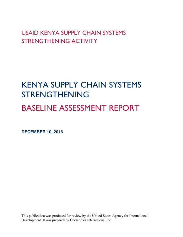 KSCSS Baseline Assessment Report Final