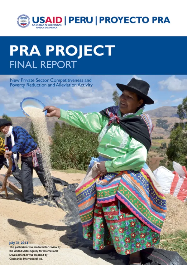 PERU PRA PROJECT FINAL REPORT