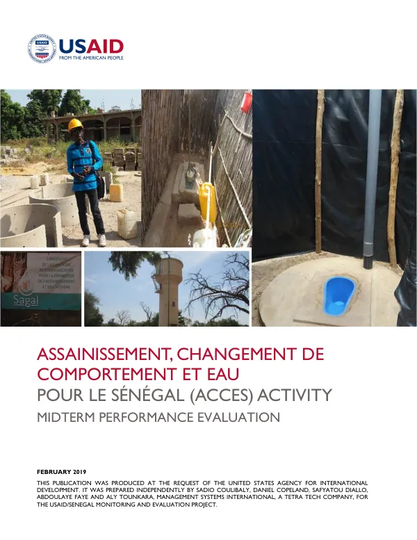 Assainissement, Changement de Comportement et Eau pour le Senegal (ACCES) Activity, Midterm Performance Evaluation