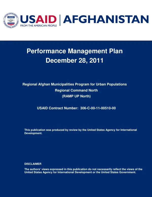 RAMP UP Performance Monitoring Plan