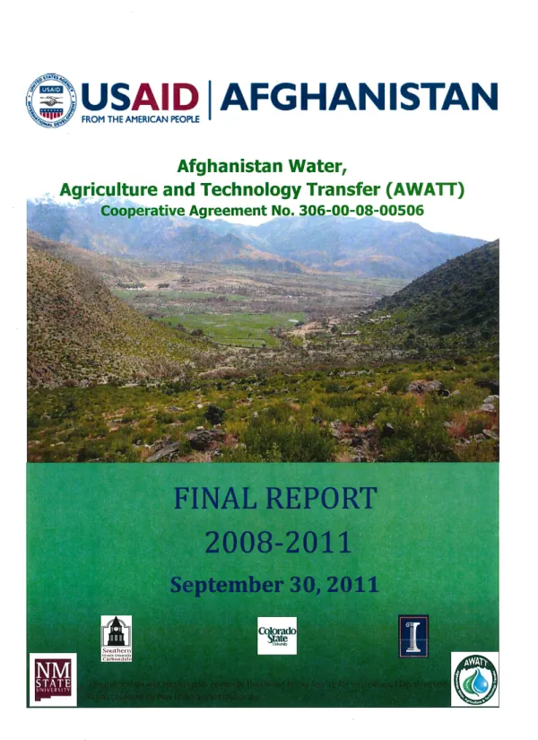 Afghanistan Water, Agriculture and Technology Transfer (AWATT) Final Report