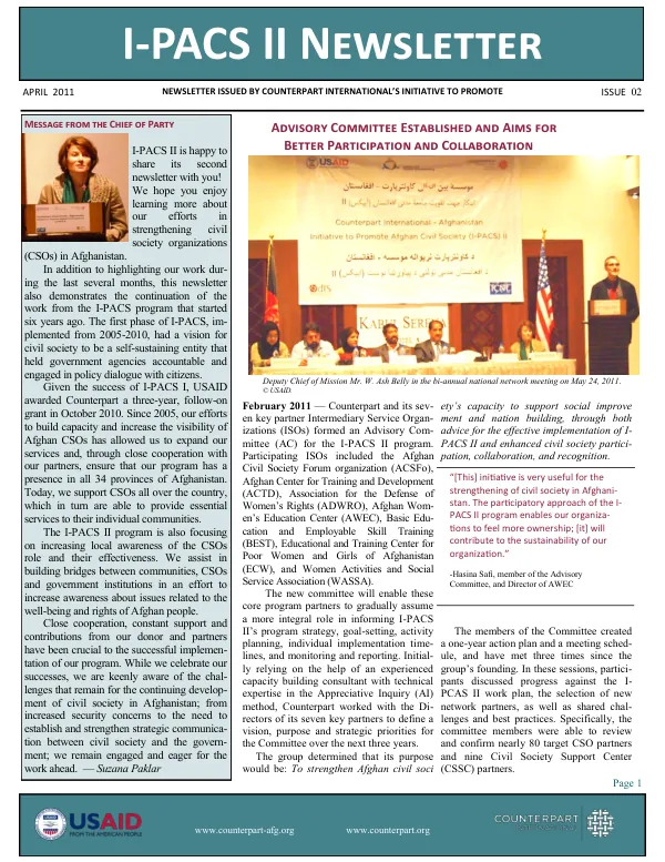 I-PACS II Newsletter