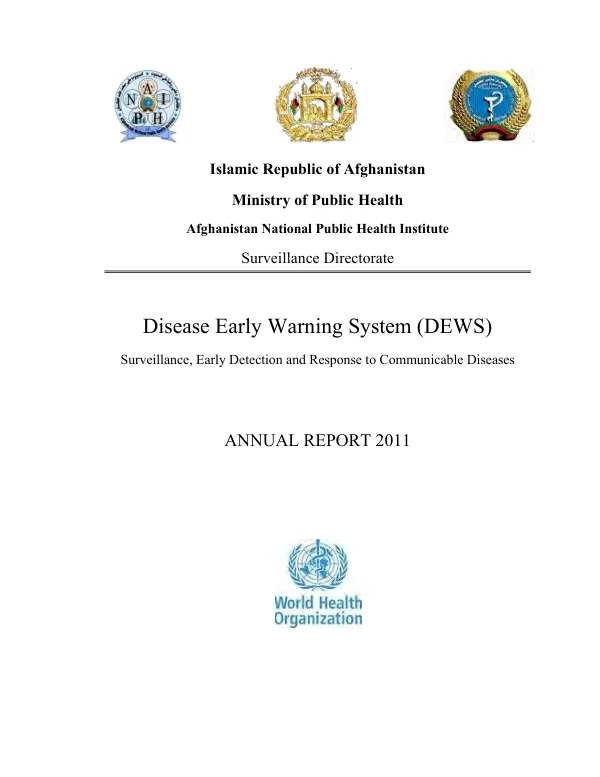 Annual Report 2011: Disease Early Warning System (DEWS) Surveillance, Early Detection and Response to Communicable Diseases