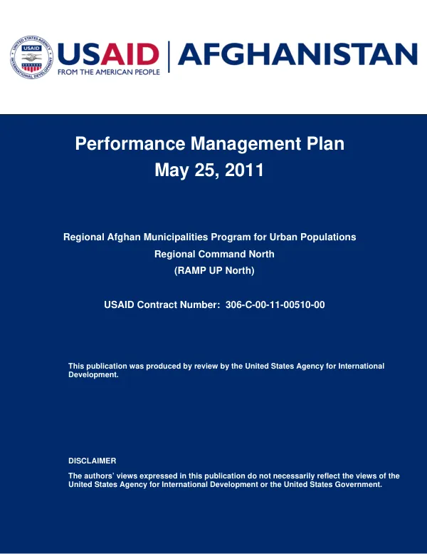 RAMP UP Performance Monitoring Plan