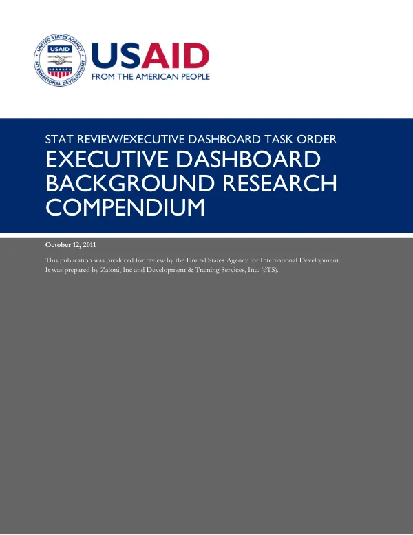 Executive Dashboard Background Research Compendium