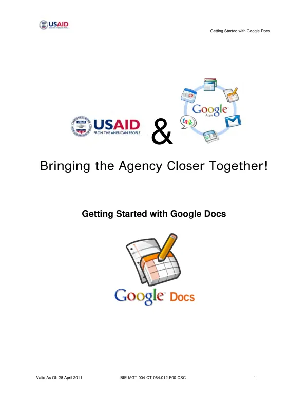 Getting Started with Google Docs