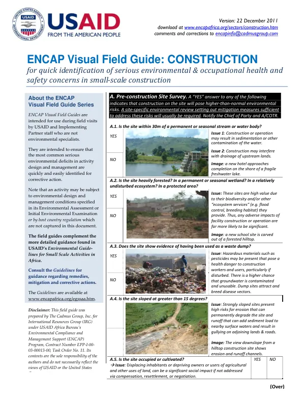 ENCAP Visual Field Guide: SMALL-SCALE CONSTRUCTION