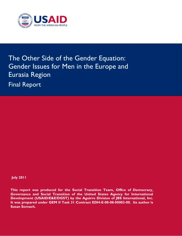 The Other Side of the Gender Equation: Gender Issues for Men in the Europe and Eurasia Region