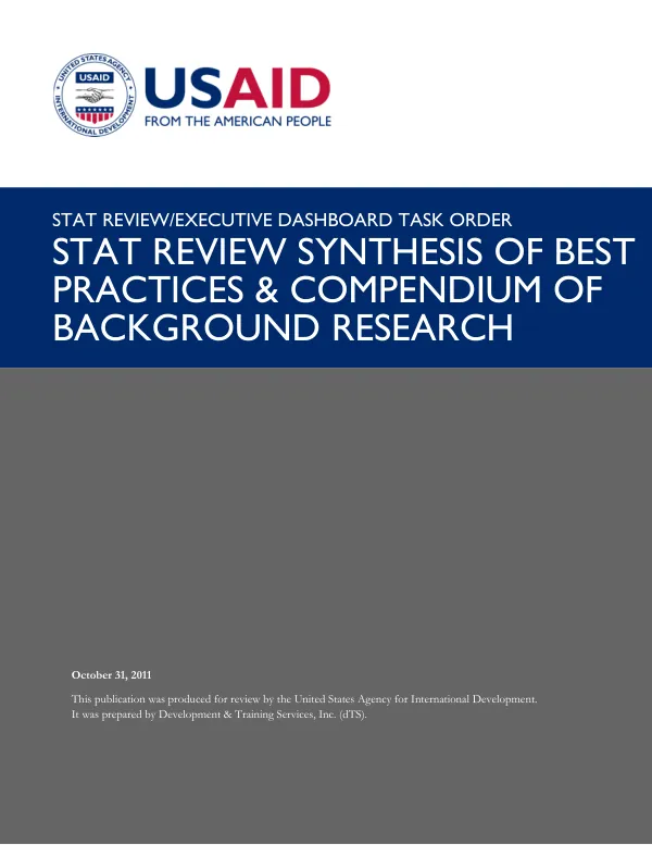 STAT Review Synthesis of Best Practices & Compendium of Background Research