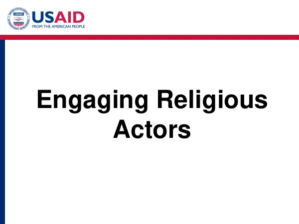 Engaging Religious Actors