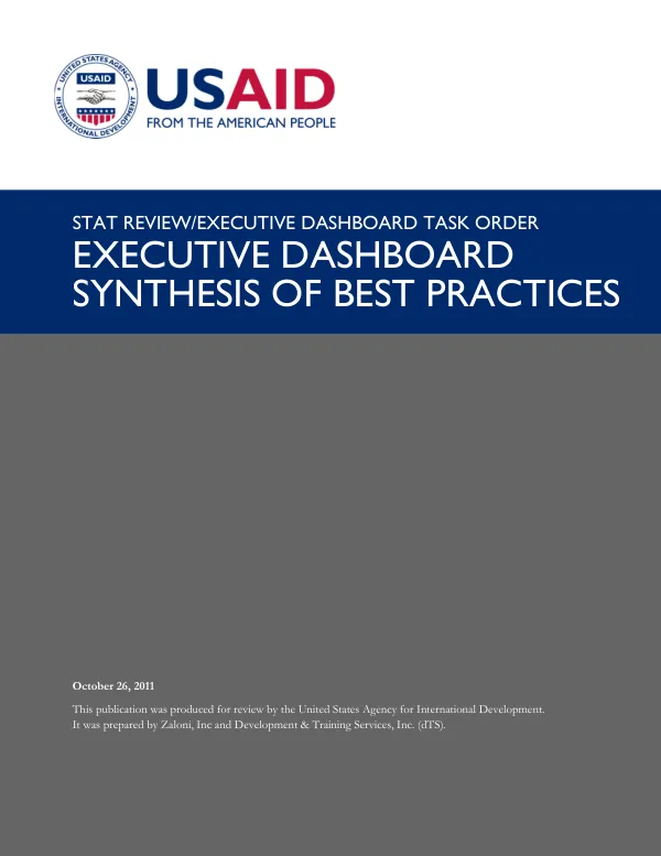 Executive Dashboard Synthesis of Best Practices