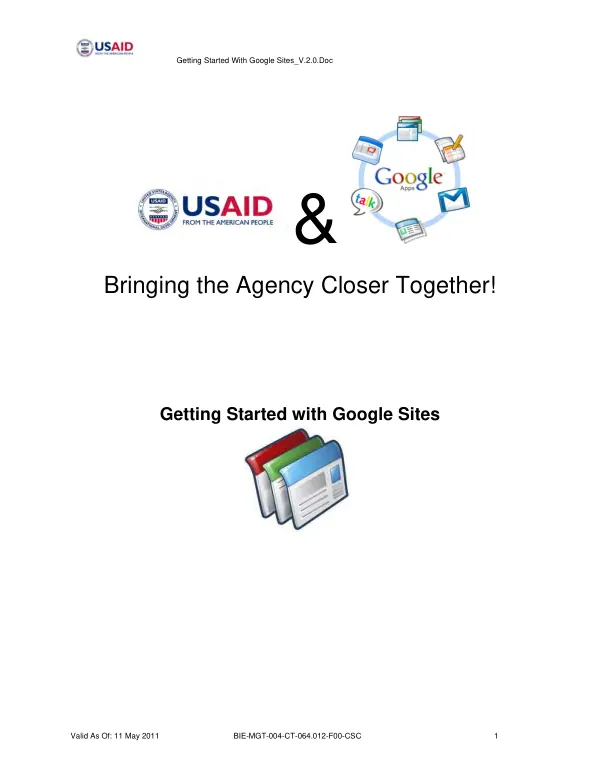 Getting Started with Google Sites